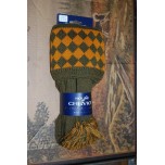 Chessboard Bracken/ Ochre Socks With Garters